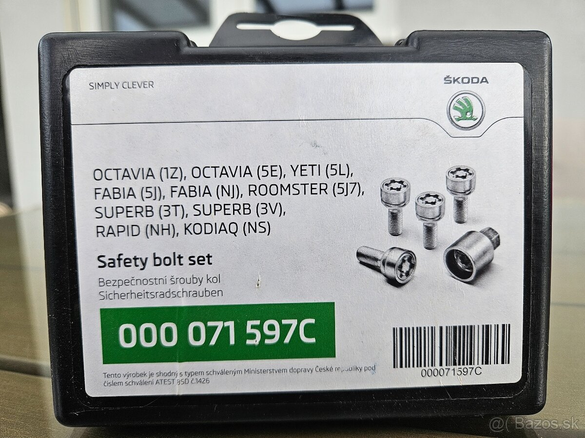 Bezpečnostné šróby / skrutky ŠKODA