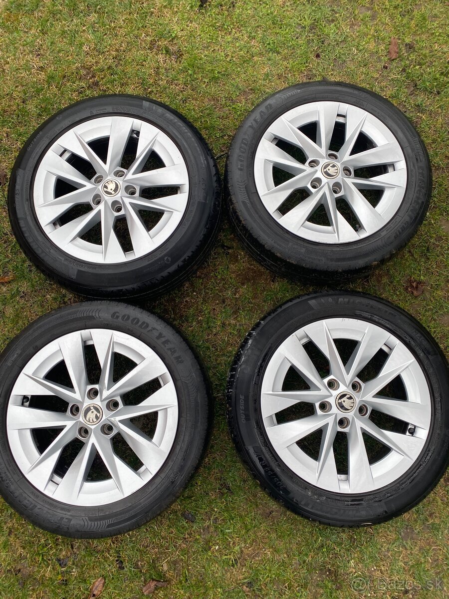 Alu disky 205/55 R17 škoda rotare