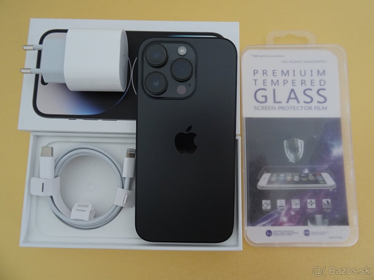 iPhone 14 PRO 128GB BLACK - ZÁRUKA 1 ROK - PERFEKTNY STAV