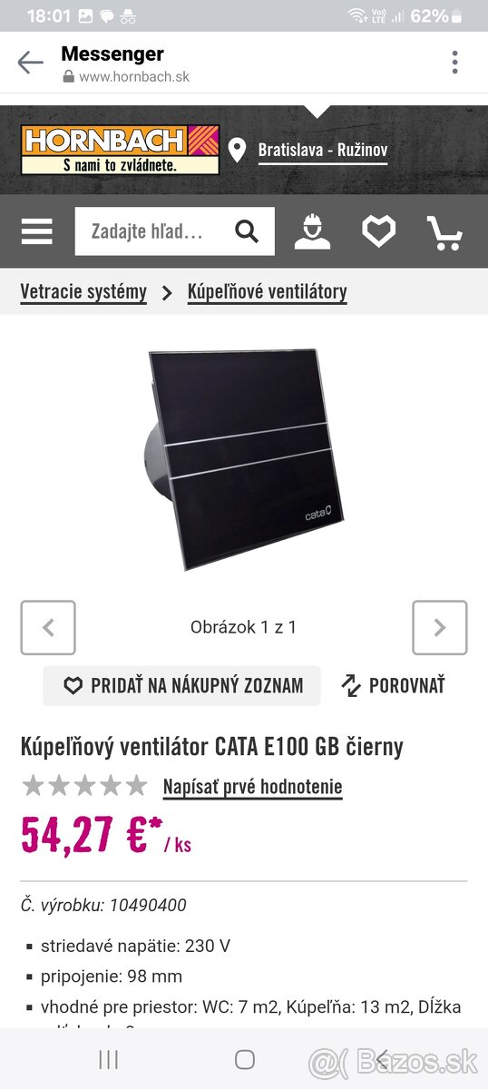 Kúpeľňové ventilátory
