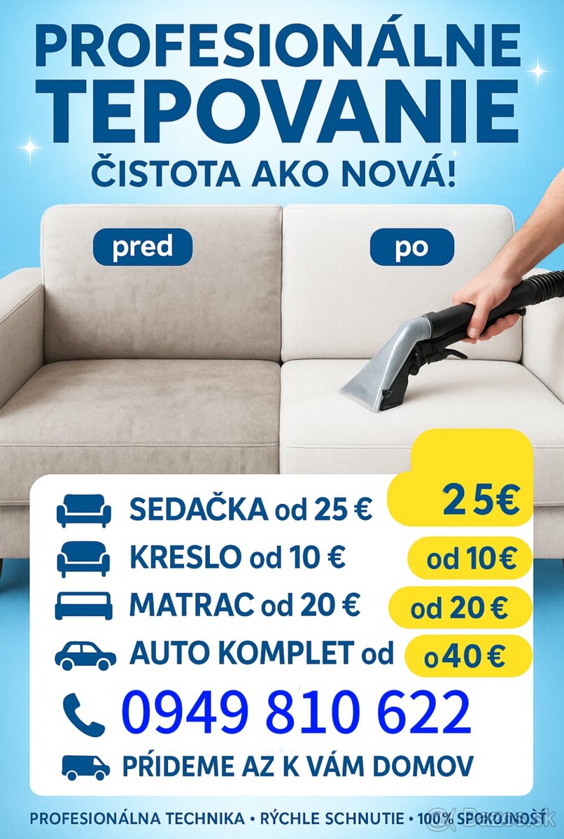 Tepovanie Košice 24/7