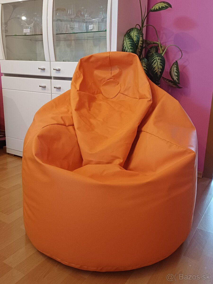 Sedací vak hruška oranžová EMI