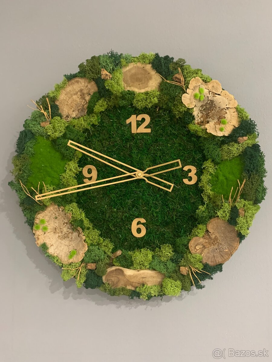 Machové hodiny Peace of nature