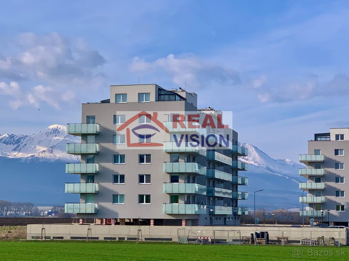 NOVOSTAVBA s výhľadom na Vysoké Tatry, 32 m2, loggia, parkov