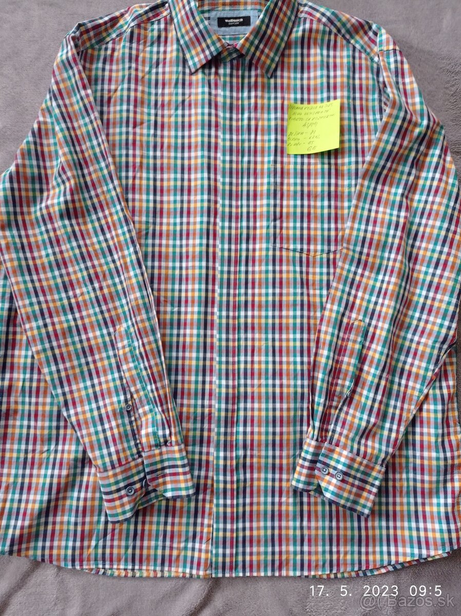 Pohodlná košeľa na zips 43/44