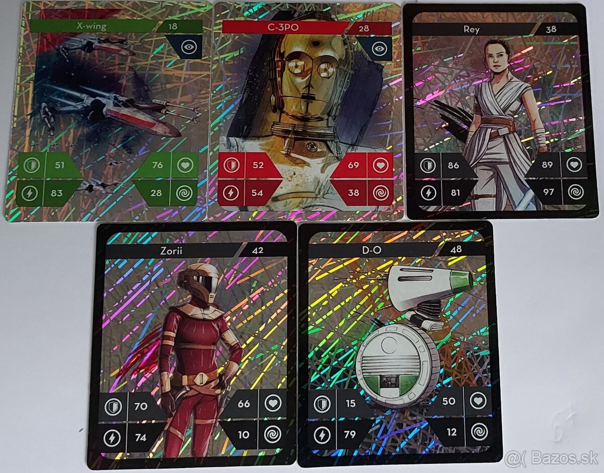 Star wars holografické kartičky
