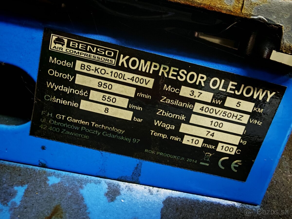 Kompresor Benso 100l