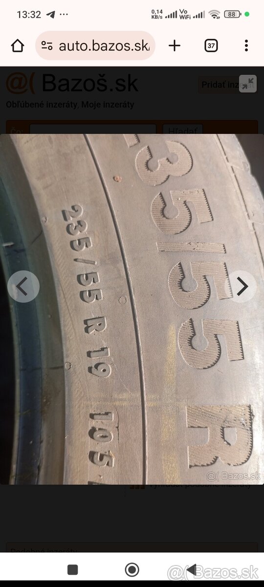 235/55 R19 zimné Continental