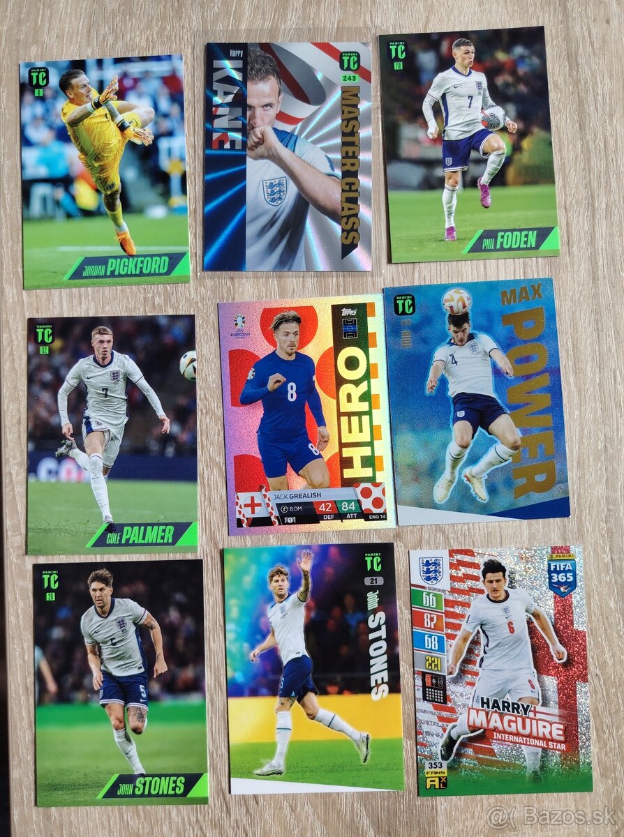 Futbalové karty - Anglicko