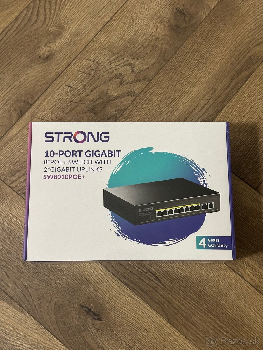 Nerozbalený switch STRONG SW8010POE+