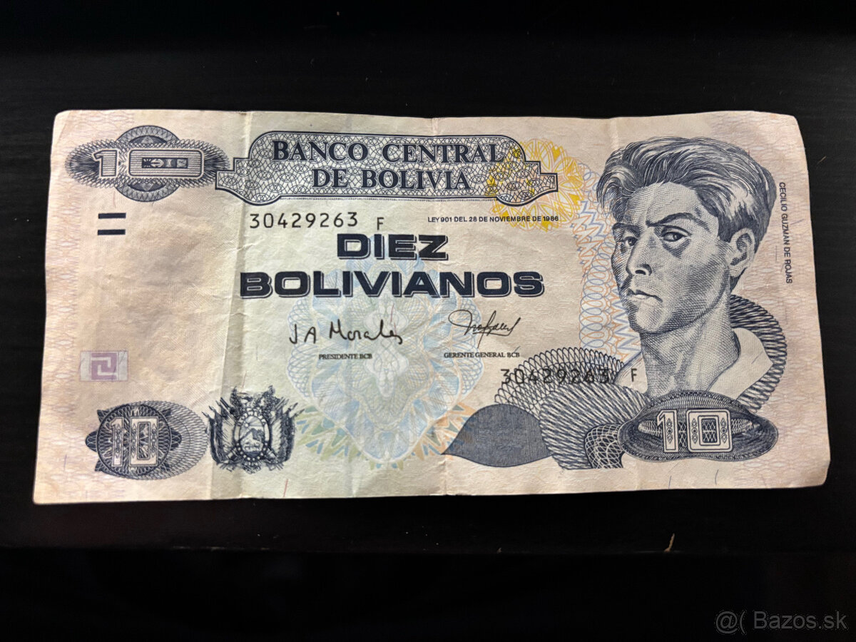 Diez Bolivianos 1986