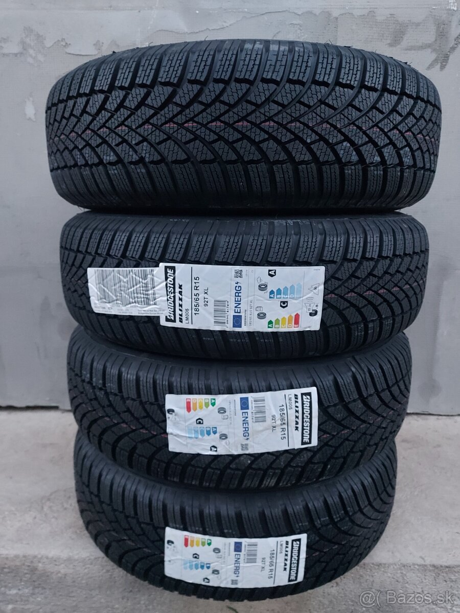 4ks NOVÉ 185/65 R15 92T XL BRIDGESTONE BLIZZAK LM005