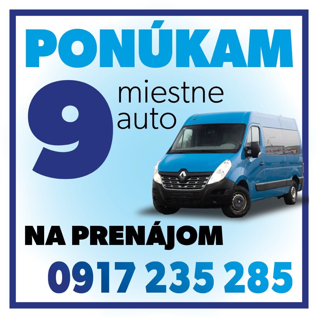 Prenájom 9 miestnej dodavky