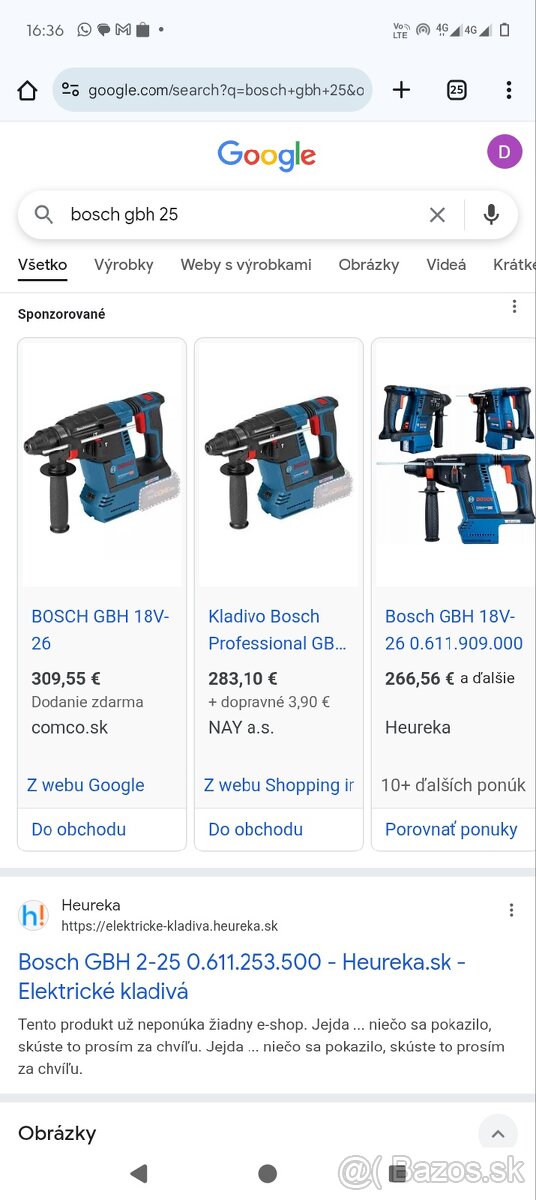 Bosch priklepova vŕtačka