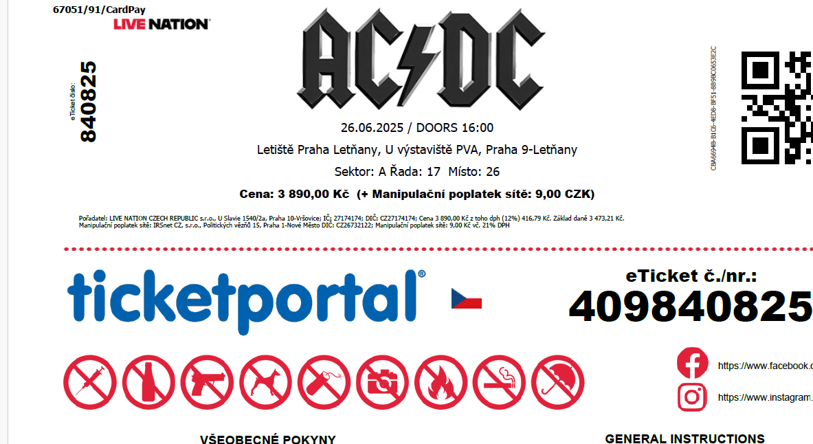AC DC Praha 26.6.2025