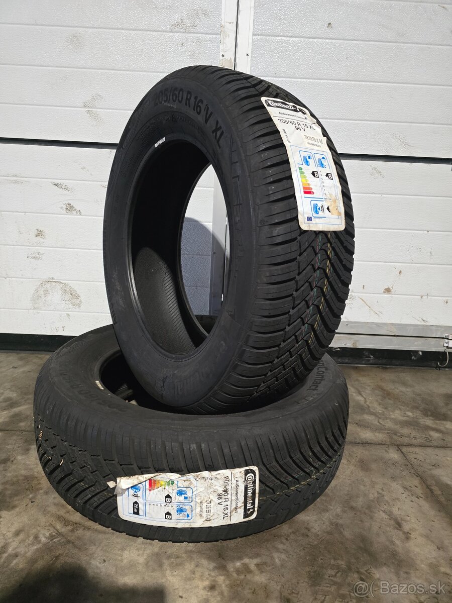 Nové Celoročné Pneu Continental 205/60 R16