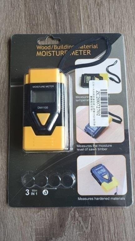 Digitálny vlhkomer 3 v 1 – stierky, beton, drevo...