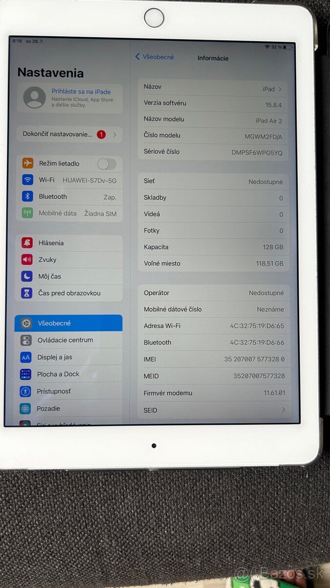 Apple ipad air 2 128gb, SIM karta