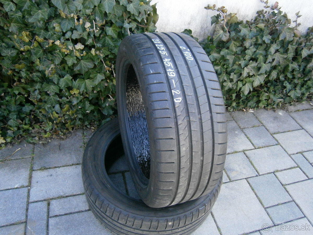 Predám 2x letné pneu Bridgestone 255/45 R19 100VML