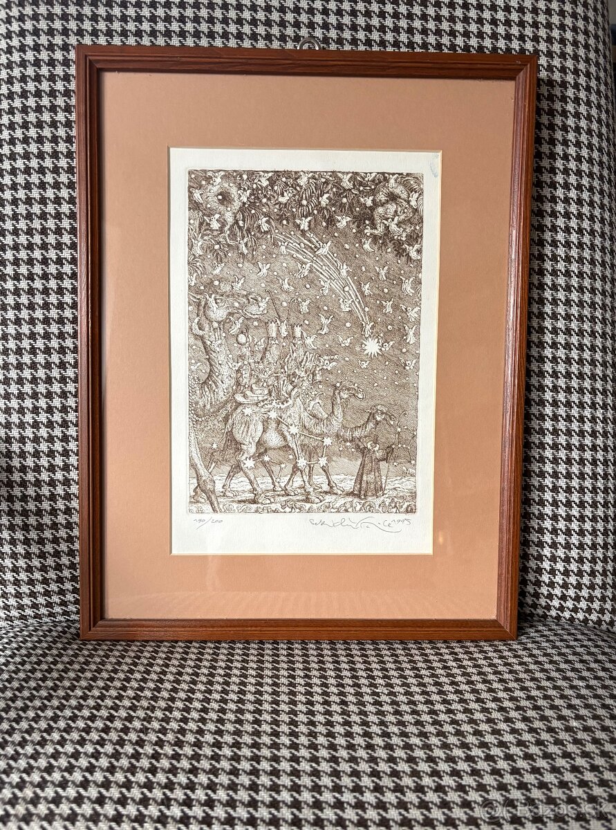 Peter Kľúčik - grafika traja králi