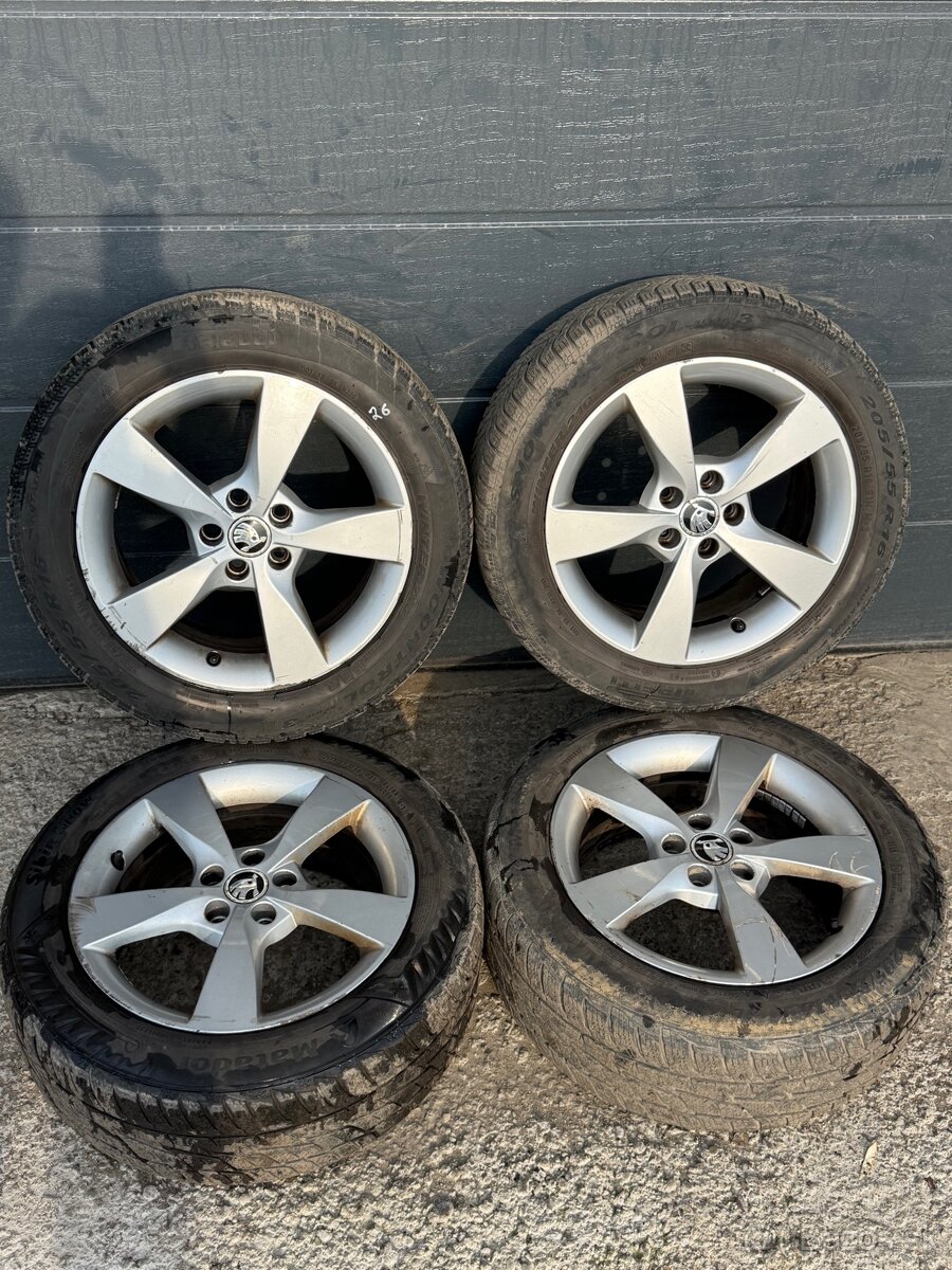 Predám elektrony 5x100 R16 Skoda Rapid Fabia