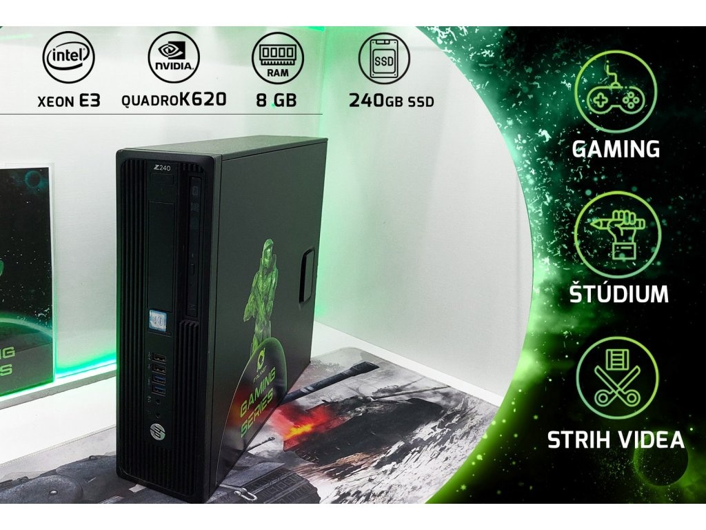 🎬🎮PC HP aj na HRY za 159€,Nepremeškajte IntelXEON,nVidia
