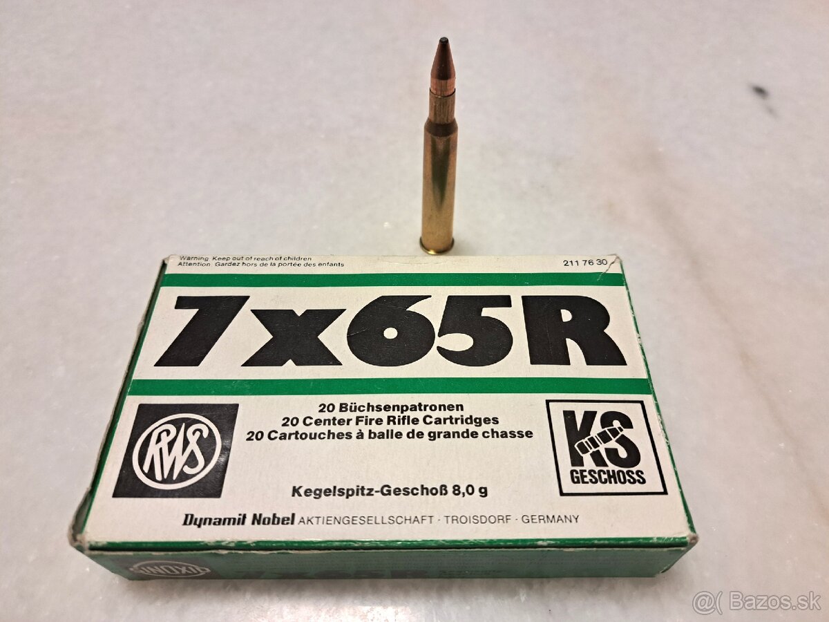 RWS Kegelspitz, 7x65R, 8 g
