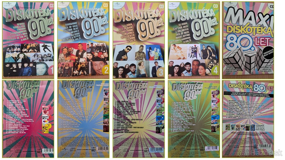 CD roky 90, 80, + SK & CZ (karton)