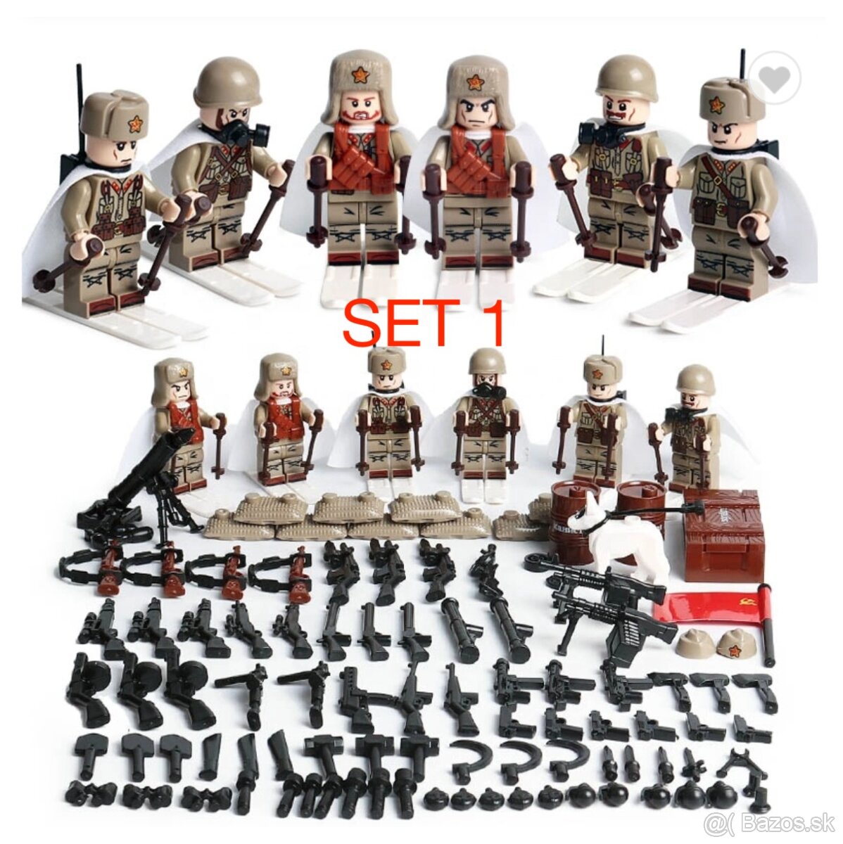 Rôzne sety vojakov 4 + doplnky - typ lego - nové