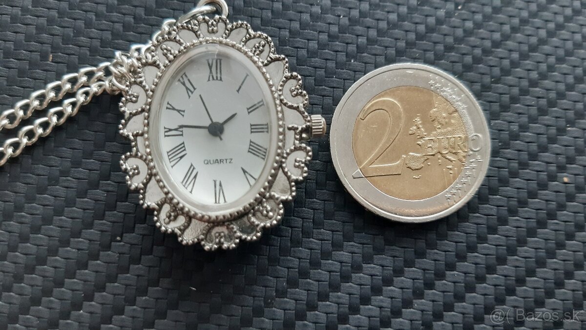 Dámsky náhrdelník-hodinky