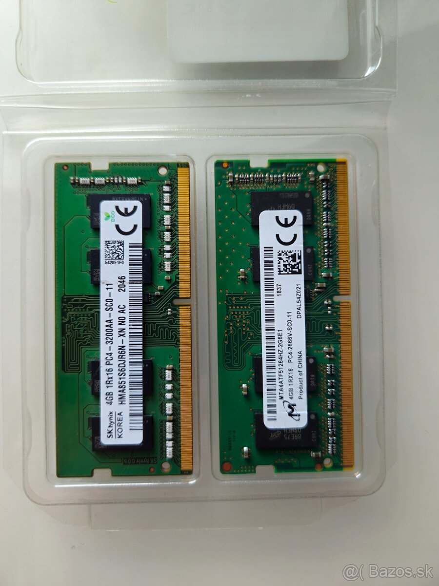 Predám 2x4GB RAM DDR4 SO-DIMM