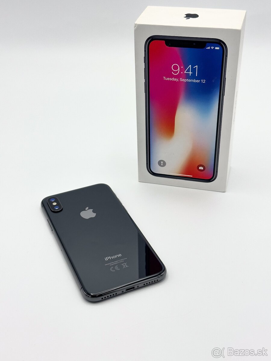 Apple iPhone X 64GB Space Gray 92% Zdravie Batérie