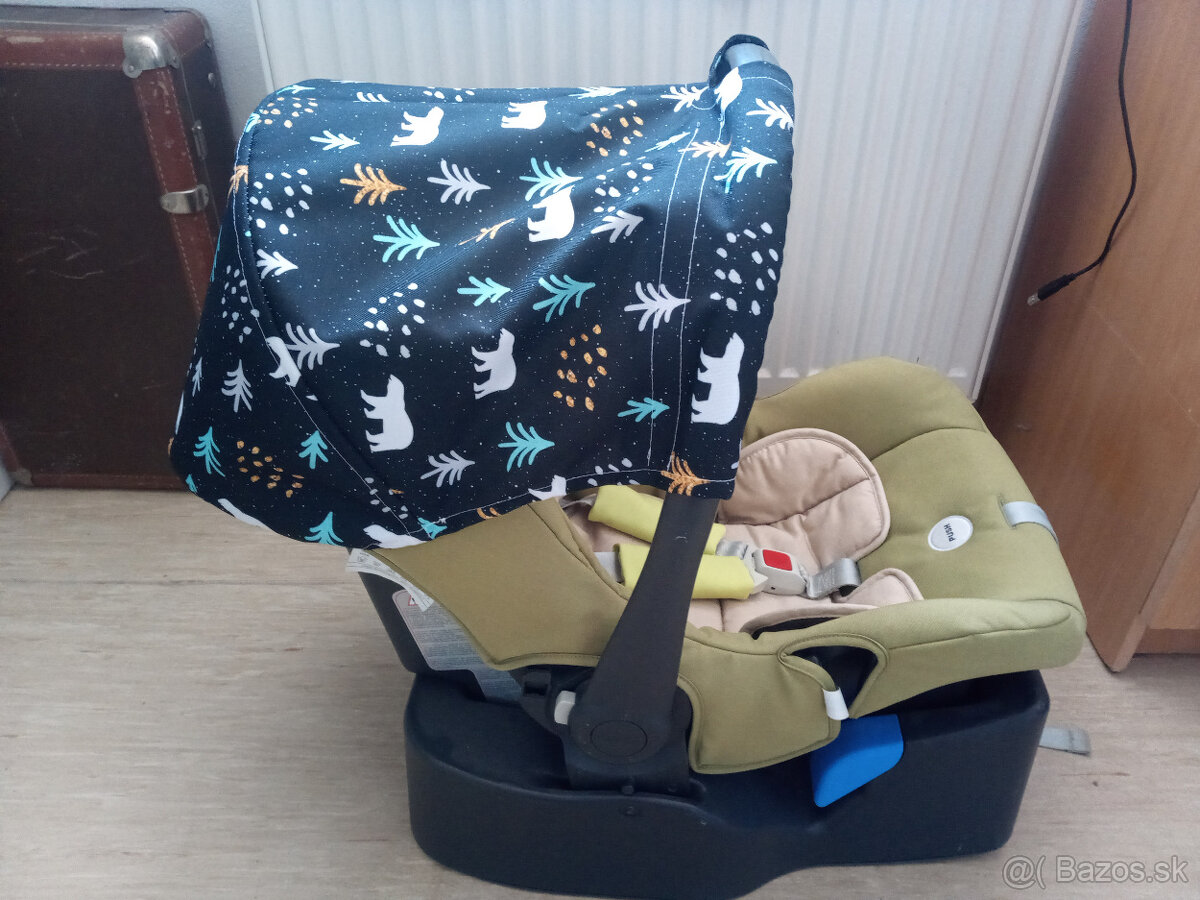 Strieška na autosedačku čierna