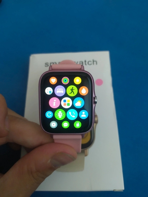 Inteligentné hodinky, možnosť volania, ružové