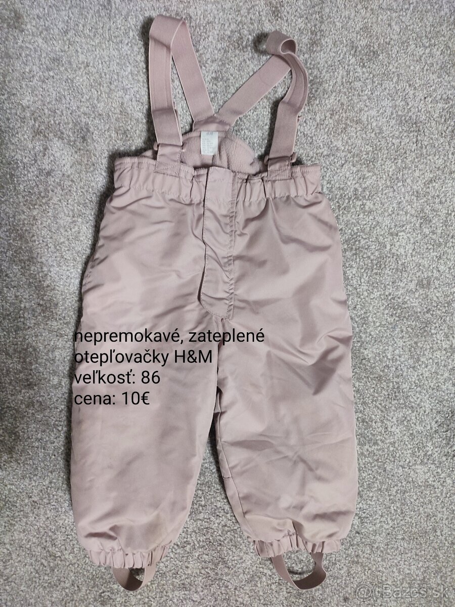 Zateplené nepremokavé nohavice H&M