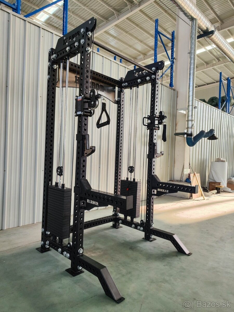 Half rack + protismerné kladky + multipress