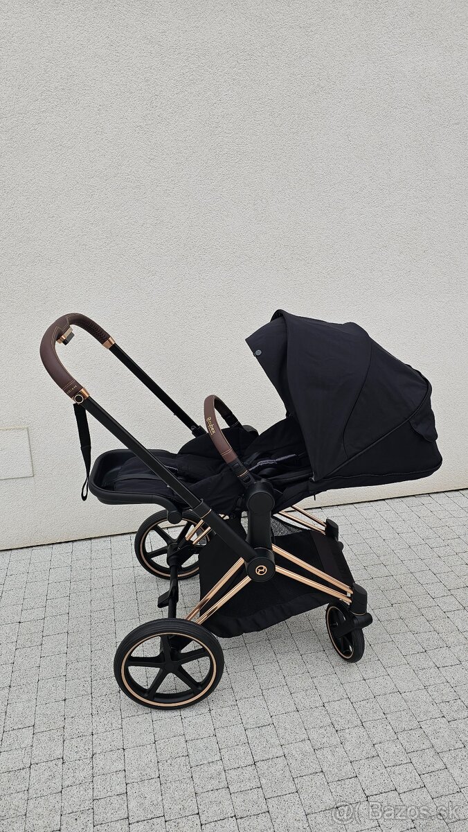 Kočík Cybex Priam Rose Gold Deep Black 2023