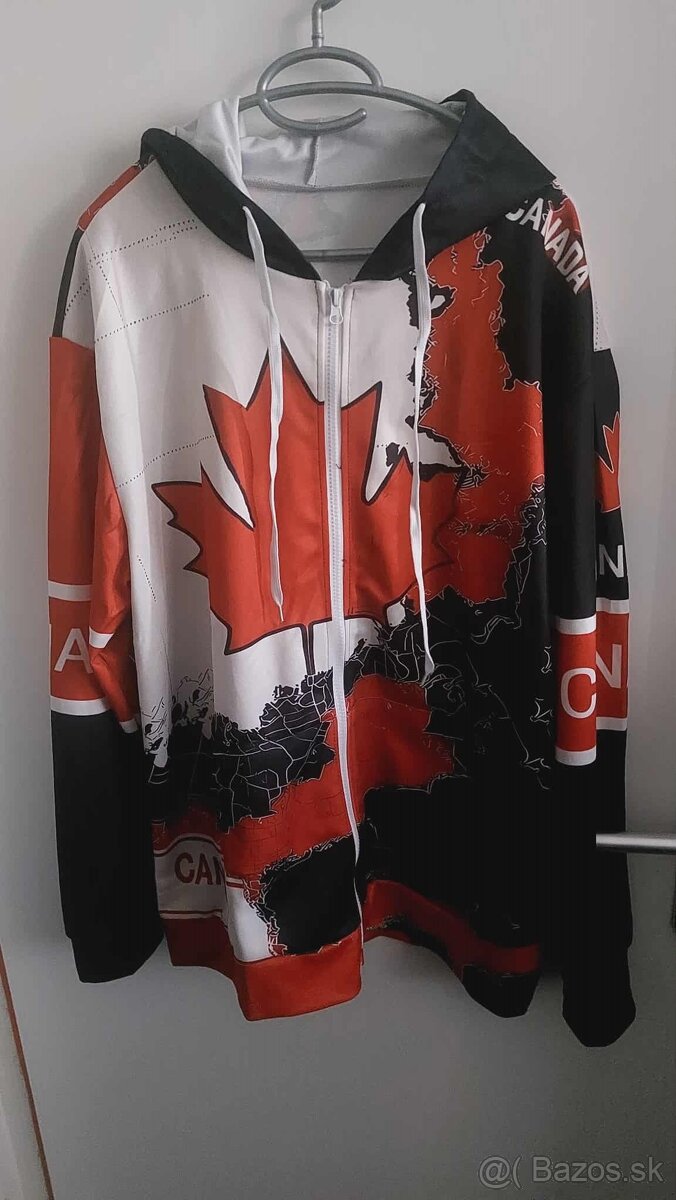 Panská mikina ss kapucňou na zips XL