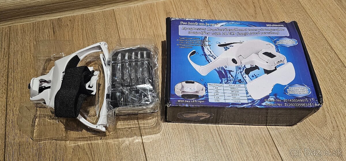 Čelová lupa s LED svetlom