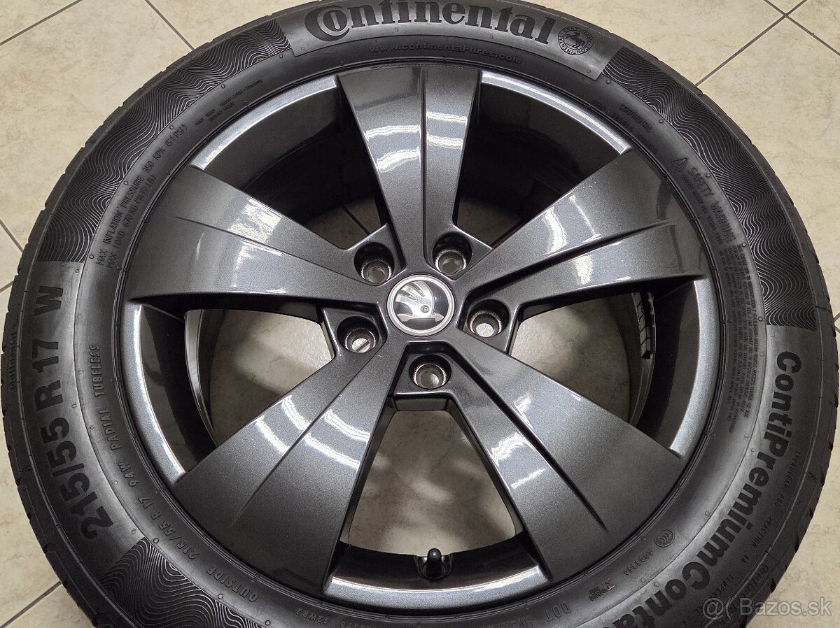 black ŠKODA r17 + Continental 90%
