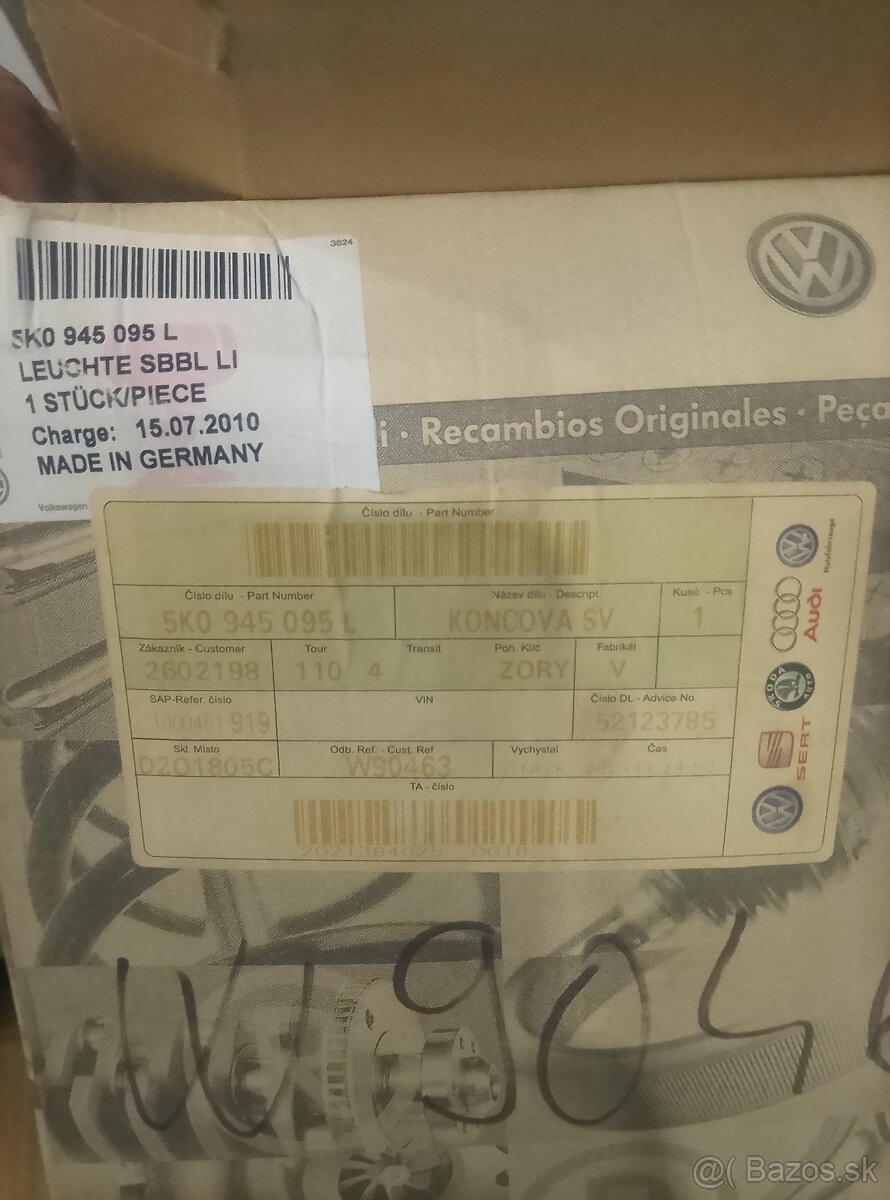 Lave zadné svetlo vw golf 6