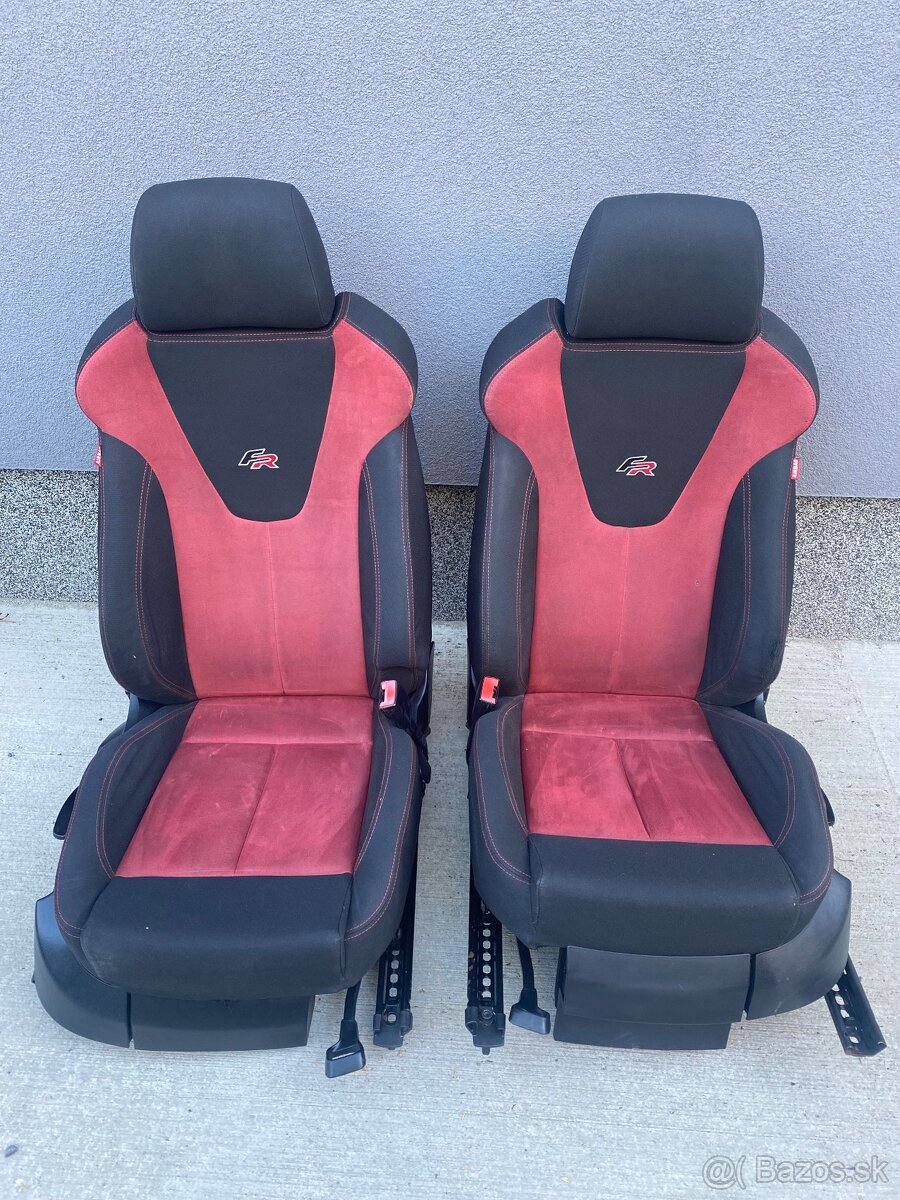 FR športové sedadlá sedačky Seat Leon 2 II 2004-2012 ohrev