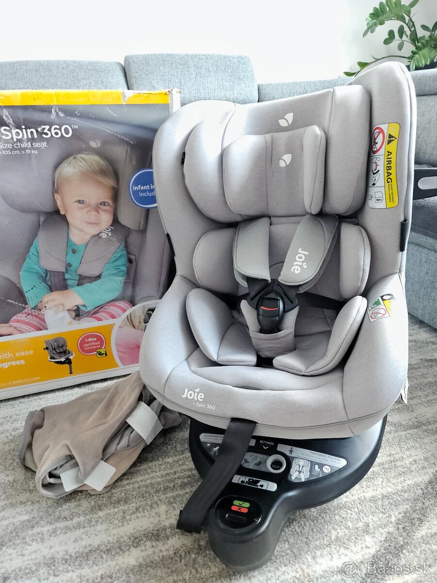 Joie i-spin 360 grey flannel + letný poťah