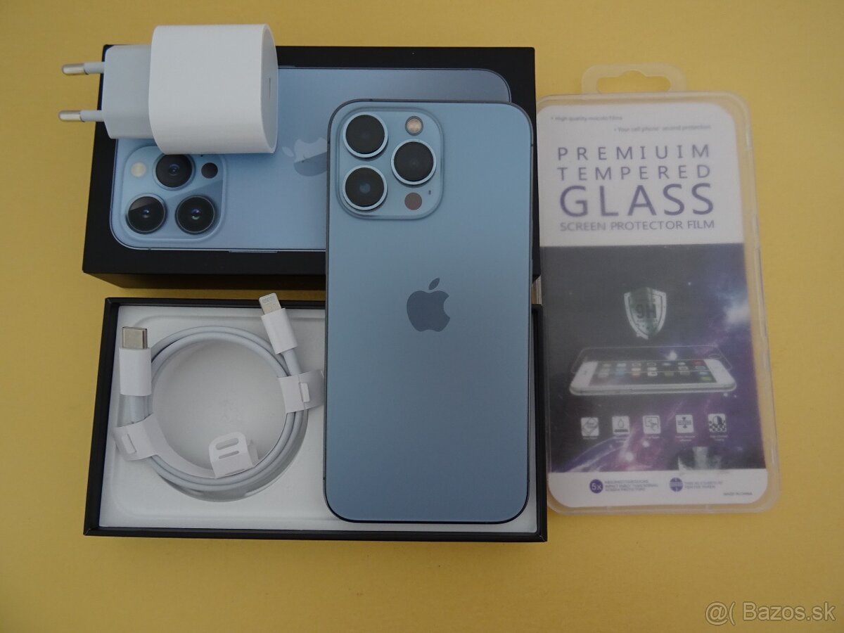 iPhone 13 PRO 128GB BLUE - ZÁRUKA 1 ROK - 100% BATERIA