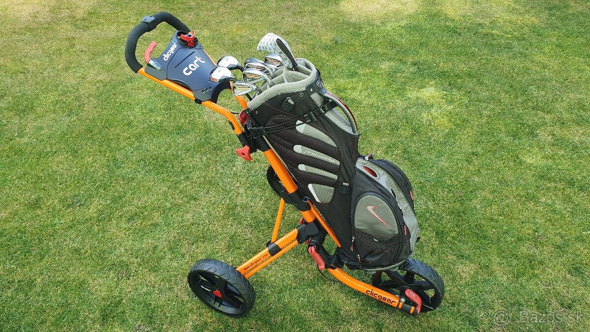 Ženský golfový set s bagom a vozíkom Clicgear