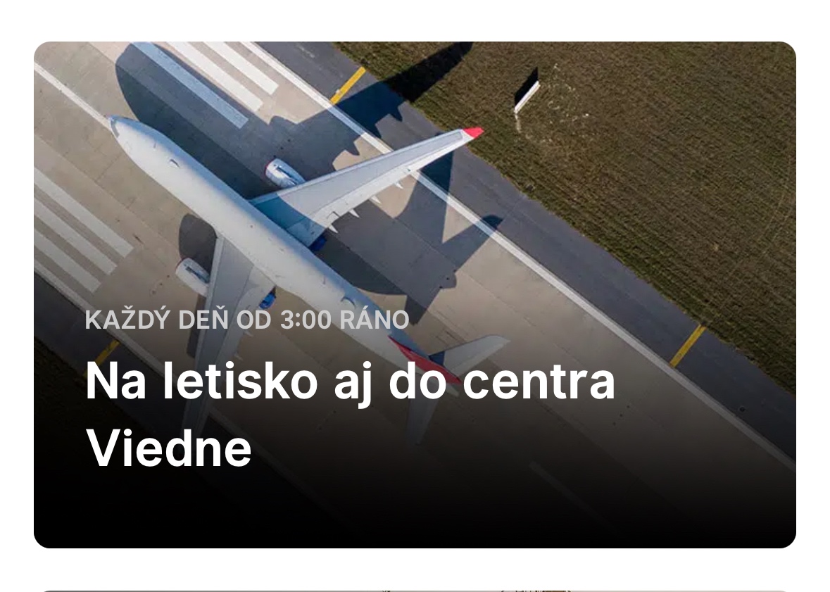 SlovakLines lístky do viedne alebo na letisko/späť