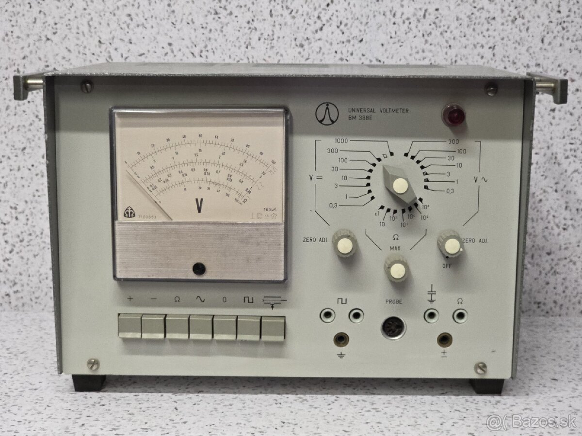Merací prístroj 》Tesla BM 388E 》 UNIVERSAL VOLTMETER