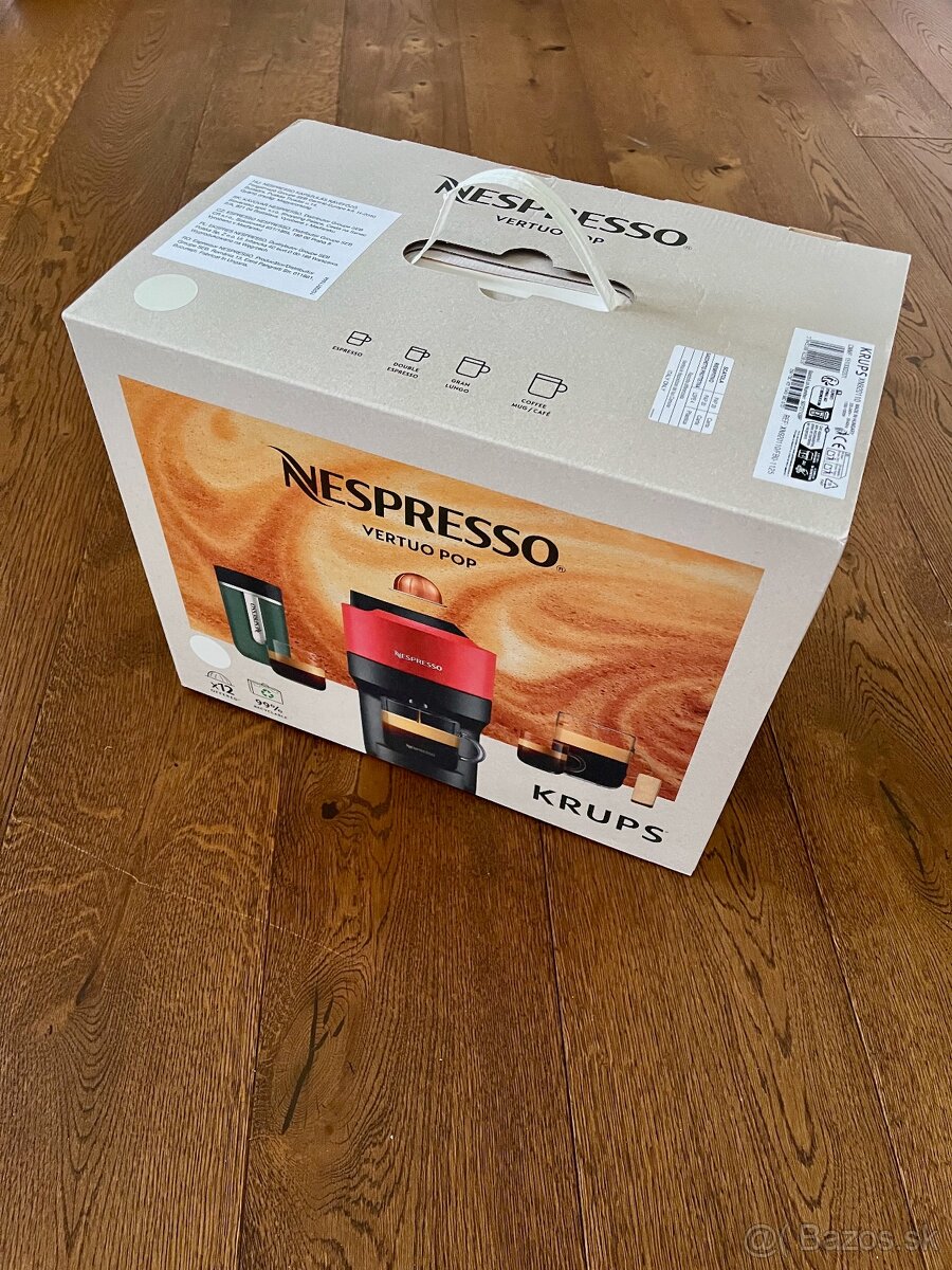 Predám nový a nepoužitý kávovar KRUPS Nespresso Vertuo POP
