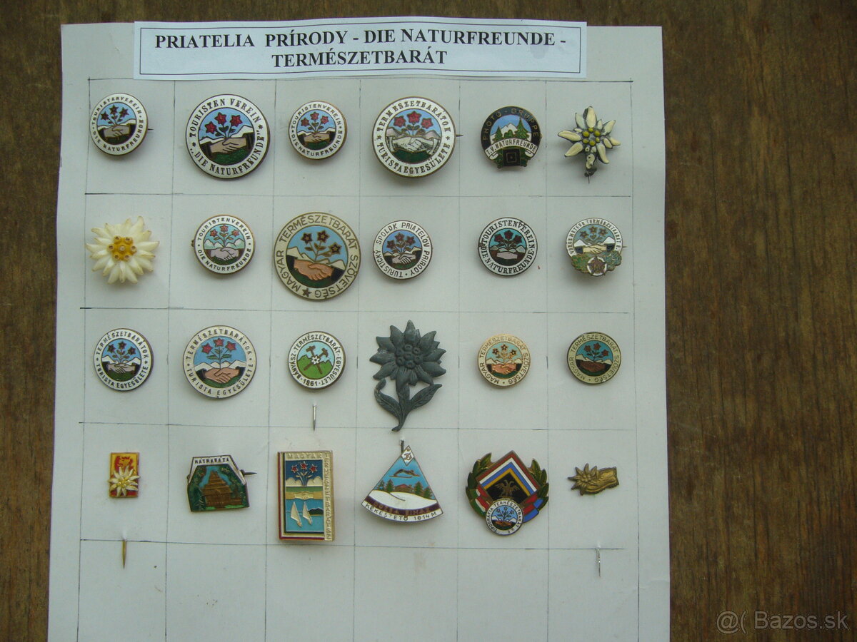 odznaky "Priatelia prírody"