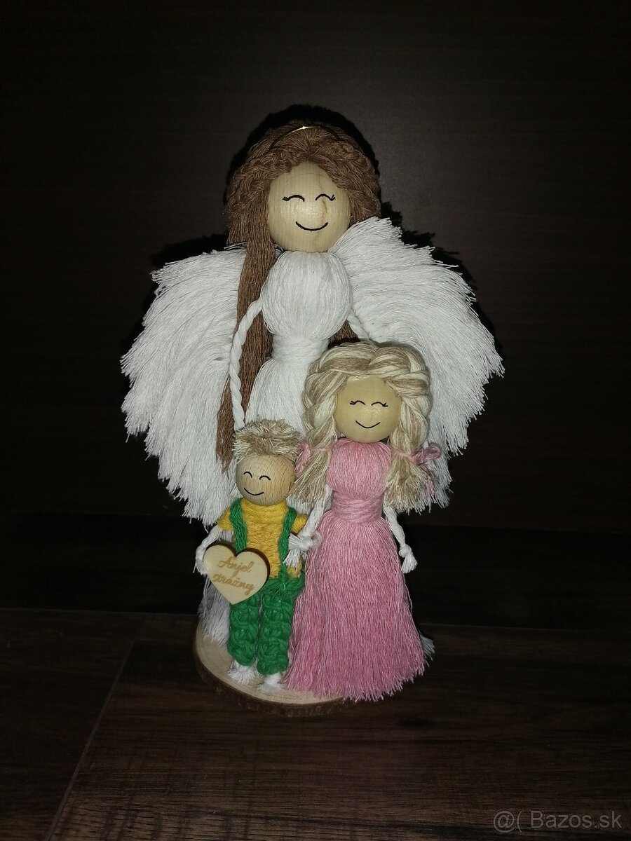 Macrame anjel s deťmi